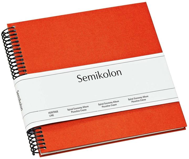 Image du produit Semikolon Album photo 17 x 17 cm orange, 20 pages blanc crème (10 x 15 cm, 9 x 13 cm)