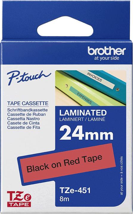 Produktbild Brother Tze-451 (2.40 cm, Schwarz, Rot)