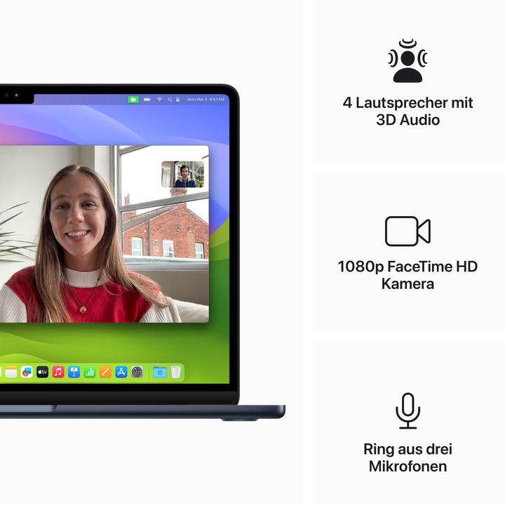 Produktbild Apple MacBook Air – 2024 (13.60", M3, 16 GB, 512 GB, DE)