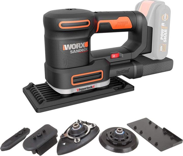 Immagine prodotto Worx Levigatrice multifunzione WX820.9 20V a batteria (Multisander)