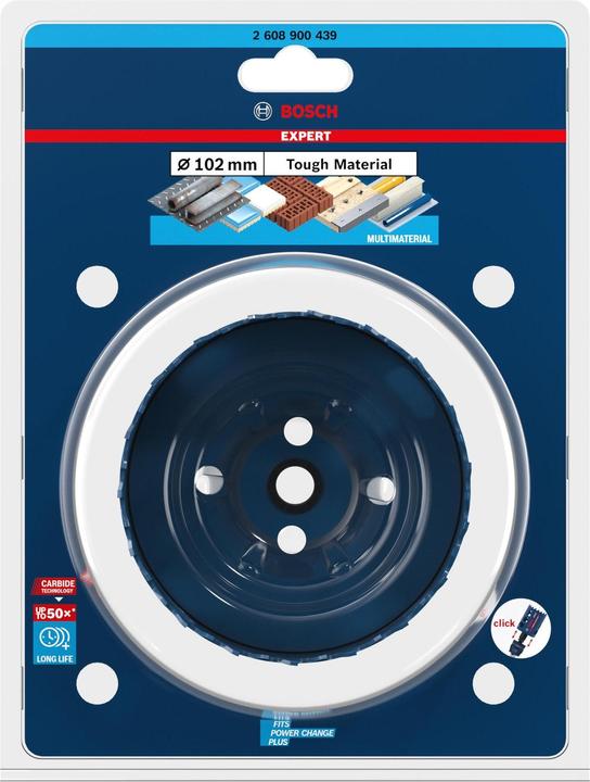 Actual product image Bosch Professional Zubehör EXPERT Tough Material hole saw, 102 x 60 mm (102 millimetres)