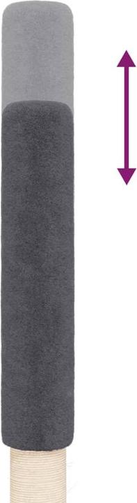 Produktbild VidaXL Kratzbaum Deckenhoch Dunkelgrau 258,5-284,5cm Katzenbaum Kletterbaum (284.50 cm, Dunkelgrau)
