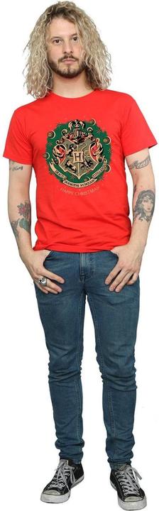 Image du produit T-shirt de Noël en coton avec couronnes de fleurs (L)