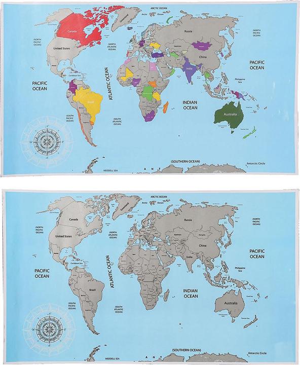 Actual product image Ootb World map to scratch (World map, 52 x 88 cm)