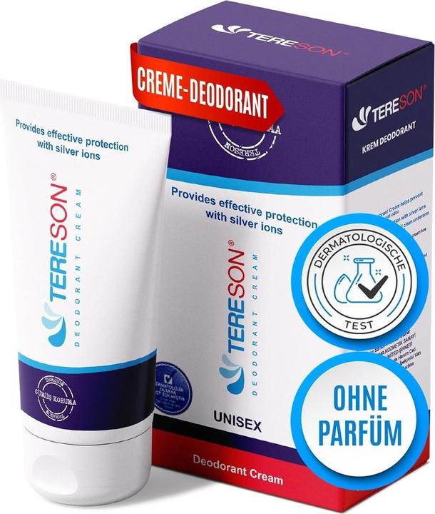 Actual product image Tereson Cream deodorant, long-term protection against body odour with silver ion formula (Crème, Spray)