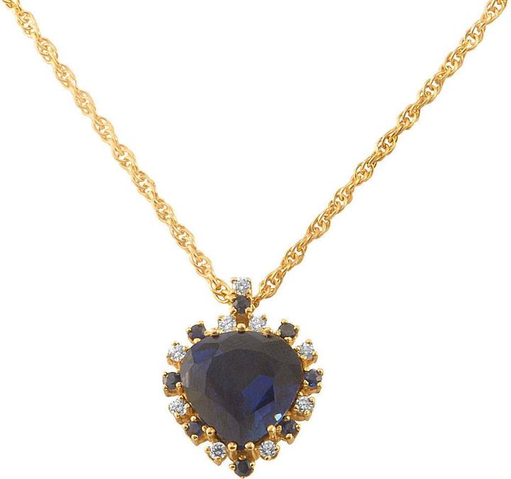 Immagine prodotto Ursula Christ Ciondolo a forma di cuore con catena placcata in argento/oro (Argento 925, - con placcatura in oro di alta qualità)