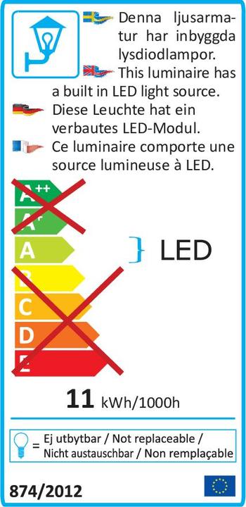 Label énergétique Konstsmide Cesena (900 lm, IP54)
