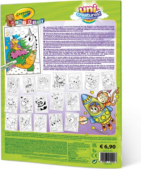Actual product image Crayola Mini Kids - coloring pages A3 incl. 4 markers (Yellow, Blue, Green, Violet)