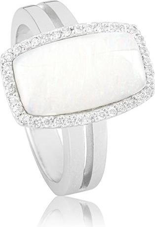 Produktbild Breuning RING - E.OPAL WEISS/Brill. 0,198 Ct. H/si (62, 750/18 K Gold)
