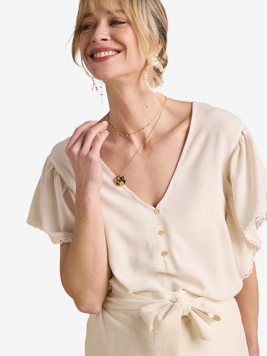 Immagine prodotto Envie de Fraise Bluse mit Leinen für Schwangerschaft und Stillzeit