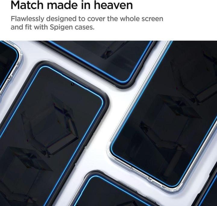 Actual product image Spigen Glas.TR Sam S23 2szt./2pcs "EZ FIT" AGL05958 szkło hartowane (2 Piece, Samsung Galaxy S23)