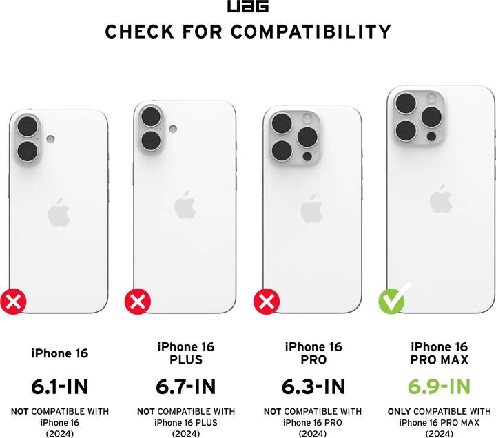 Valeurs nutritives et ingrédients UAG Monarch Pro (Apple iPhone 16 Pro Max)