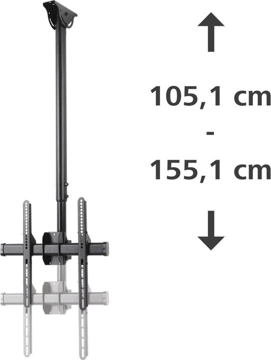 Produktbild Hama TV-Deckenhalterung, schwenkbar, neigbar, 165 cm (65") bis 50 kg (Decke, 65", 50 kg)