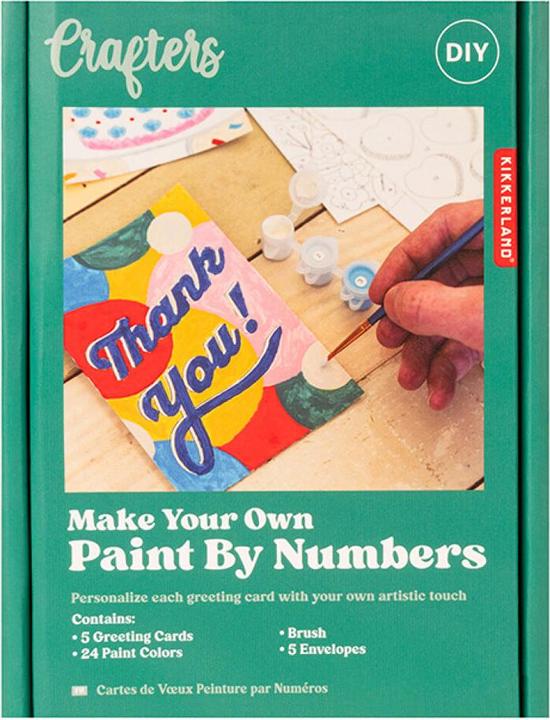 Actual product image Kikkerland Paint By Numbers Cards
