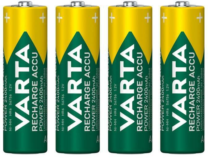 Actual product image Varta Rechargeable battery (4 pcs., AA, 2400 mAh)