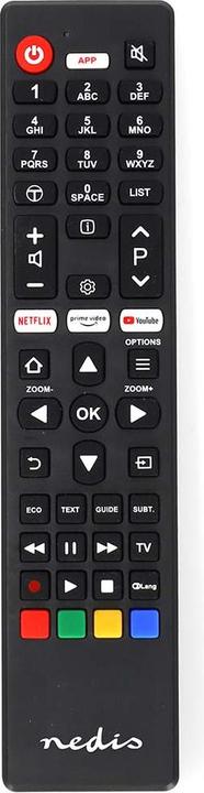 Nedis Telecomando di ricambio | Adatto per: TCL/Thomson | Fisso | 1 dispositivo | Amazon Prime / Netflix (Telecomando specifico per il dispositivo, Infrarossi)