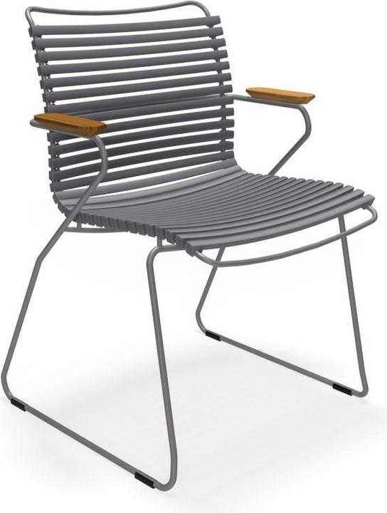 Actual product image Houe CLICK garden chair with bamboo armrests Steel frame