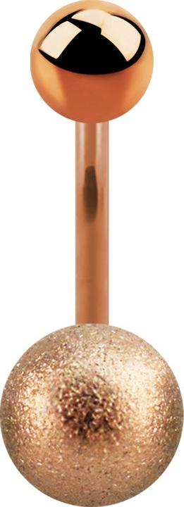 Immagine prodotto Star Piercing Banana oro rosa con palline e palline maculate (Acciaio chirurgico 316L, senza ottone)