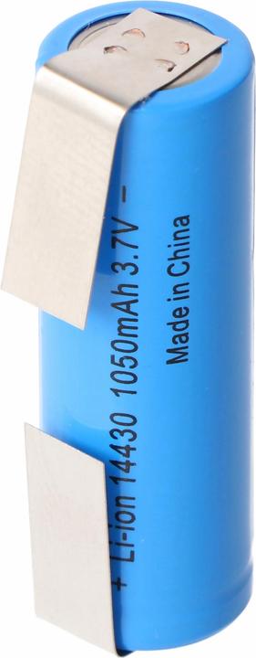 Actual product image AccuCell Battery 14430 with solder tags U-shape without protection electronics (1 pcs., 1050 mAh, Rechargeable battery)