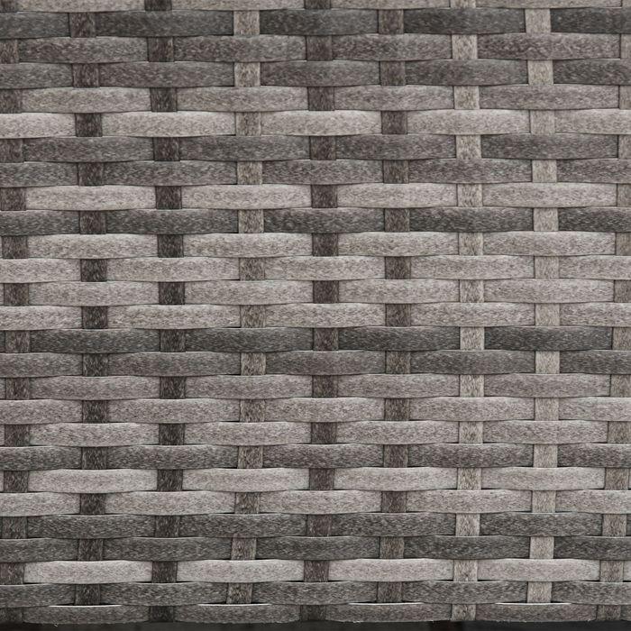 Produktbild Swisshandel24 Rattan Sofa mit Kissen, Dreisitzer, Garten Loungesofa, Stahl, Grau, 173 x 68 x 78 cm