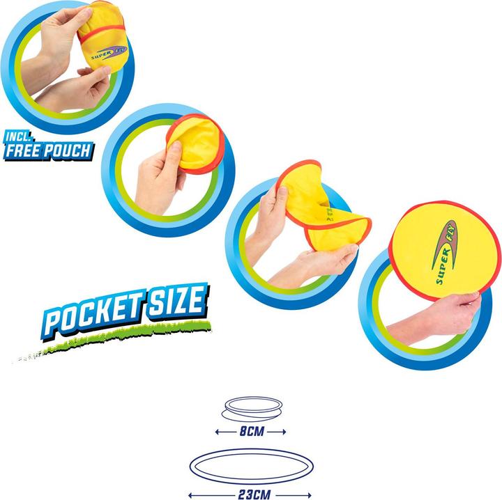 Actual product image Toi-Toys Air-folding pocket frisbee with case