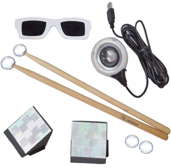 Actual product image Aerodrums Air Drumming E-Drum with Sticks 5BB Black (E-drum)