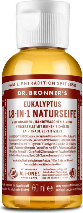 Dr. Bronner's 18-IN-1 Eukalyptus (Flüssigseife, 60 ml)