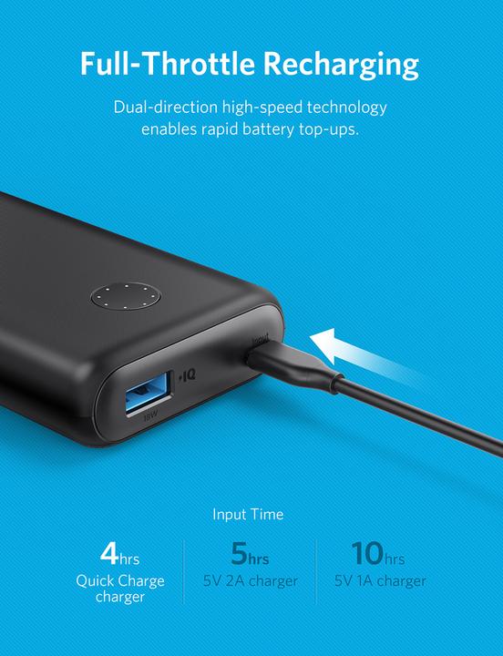 Actual product image Anker PowerCore (10000 mAh, 18 W, 37 Wh)