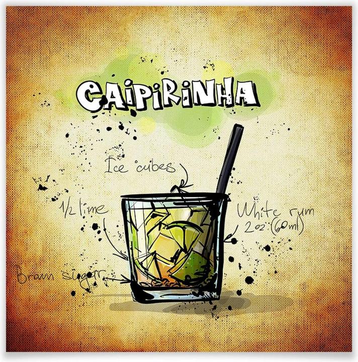 Immagine prodotto Trenddeko Caipirinha - Ricetta (30 x 30 cm)