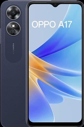 Actual product image OPPO A17 (64 GB, Midnight Black, 6.56", Dual SIM, 50 Mpx, 4G)