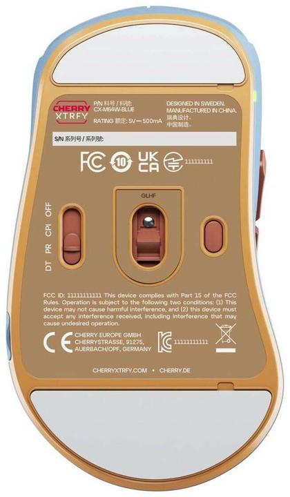 Actual product image CHERRY xtrfy M64 Wireless, Blue (Wireless)