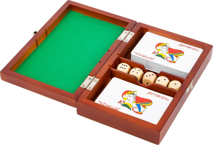 Actual product image small foot Game Box Cards and Dice (German)
