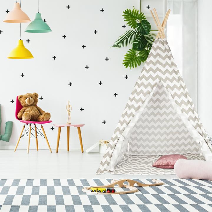 Immagine prodotto Relaxdays Tenda Giocattolo per Bambini, Bianca/Grigia