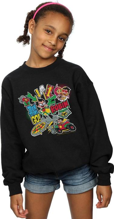 Immagine prodotto Teen Titans Go Robin Montage Felpa Ragazze (116)