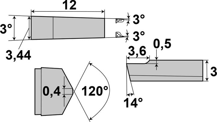 Actual product image Paulimot HM Wendeschneidplatte CK3 TiN-beschichtet