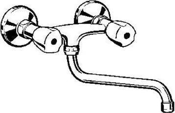 Actual product image Kludi STANDARD wall-mounted sink mixer