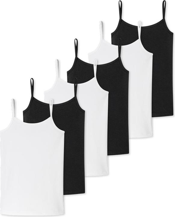 Immagine prodotto Schiesser Confezione di 6 ragazze adolescenti 95/5 di cotone organico Spaghetti Tops / Sottogonne (176)