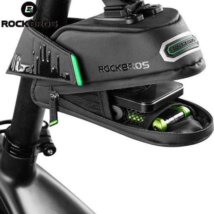 Image du produit Rockbros C27-1 Sacoche de vélo sous la selle - noir (1.50 l, Sacoche de cadre)