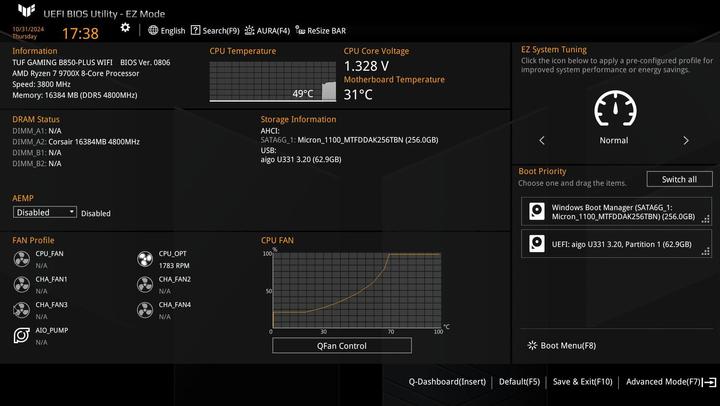 Immagine prodotto ASUS TUF Gaming B850-Plus Wifi (AM5, AMD B850, ATX)