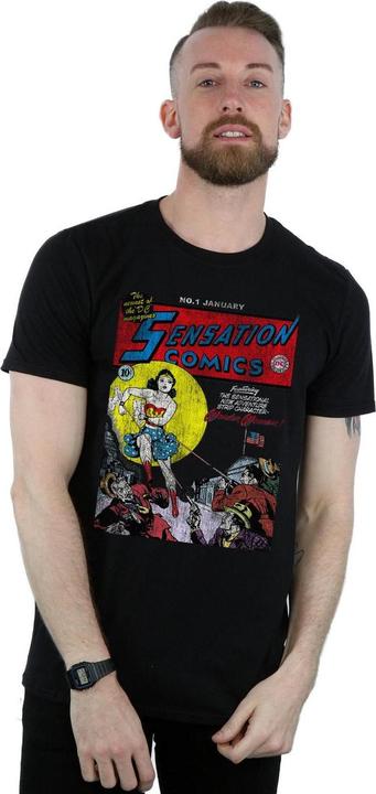 Image du produit - T-shirt WONDER WOMAN SENSATION COMICS ISSUE COVER - Homme (XL)