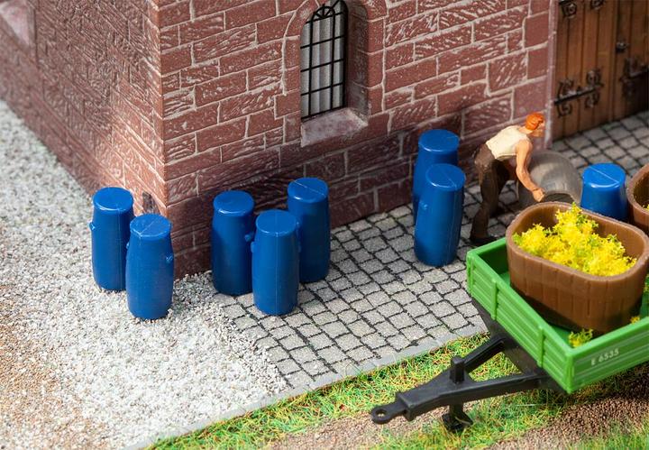Actual product image Faller 9 plastic barrels