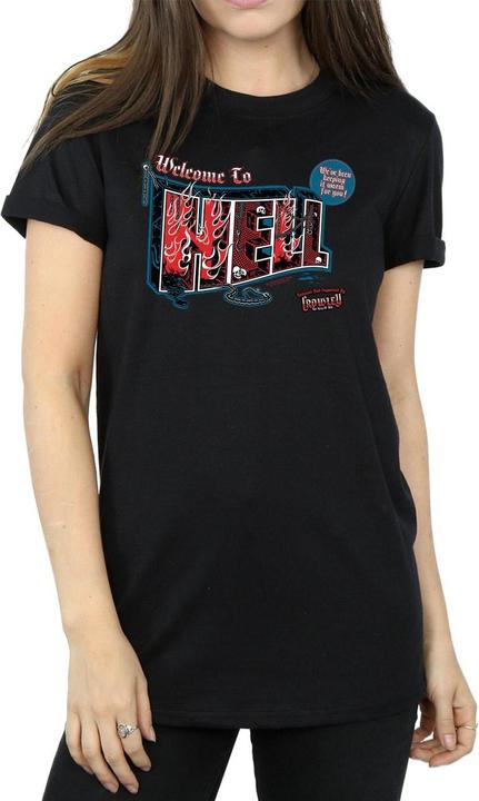 Actual product image Supernatural Womens/Ladies Welcome To Hell Cotton Boyfriend T-Shirt (XL)