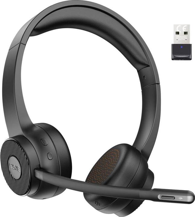 Immagine prodotto Eksa H16 Computer On Ear Headset Bluetooth® Schwarz Noise Cancelling, Mikrofon (Senza fili, USB-A)
