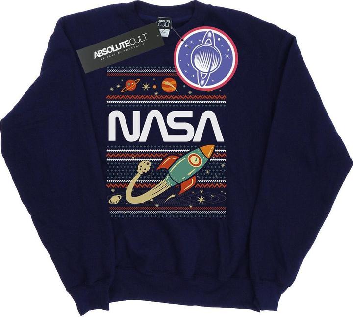 Actual product image Nasa Mens Fair Isle Sweatshirt (L)