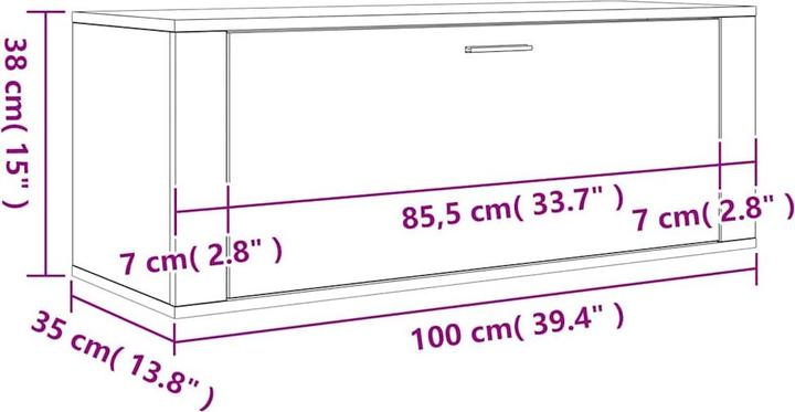 Actual product image VidaXL Evander (100 x 35 x 38 cm)