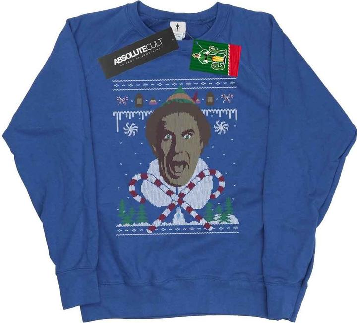 Actual product image Elf Womens/Ladies Christmas Fair Isle Sweatshirt (XL)
