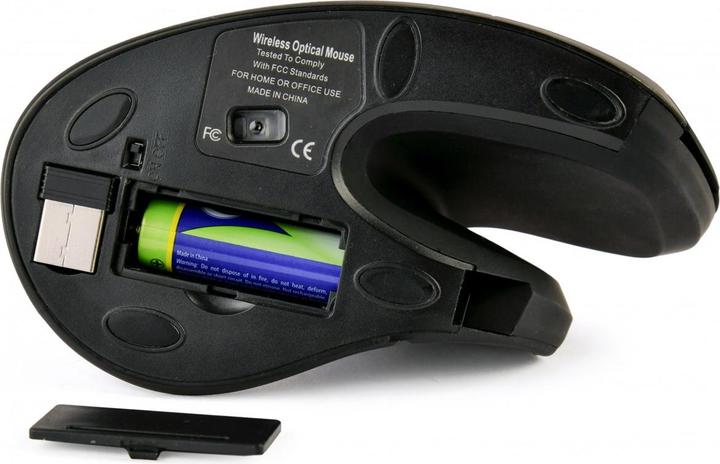 Immagine prodotto Gembird Mouse ergonomico a 6 pulsanti nero (Senza fili)