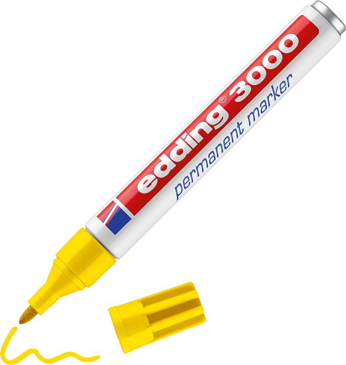 Image du produit Edding Marqueur permanent 3000 (Jaune, 3 mm, 1 x)