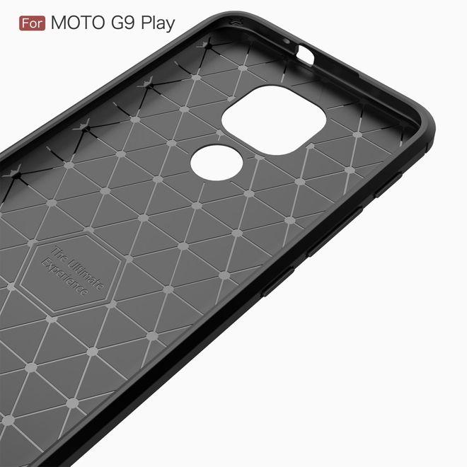 Productafbeelding MU Style Koolstofvezel TPU Softcase-serie (Motorola Moto G9 Play)