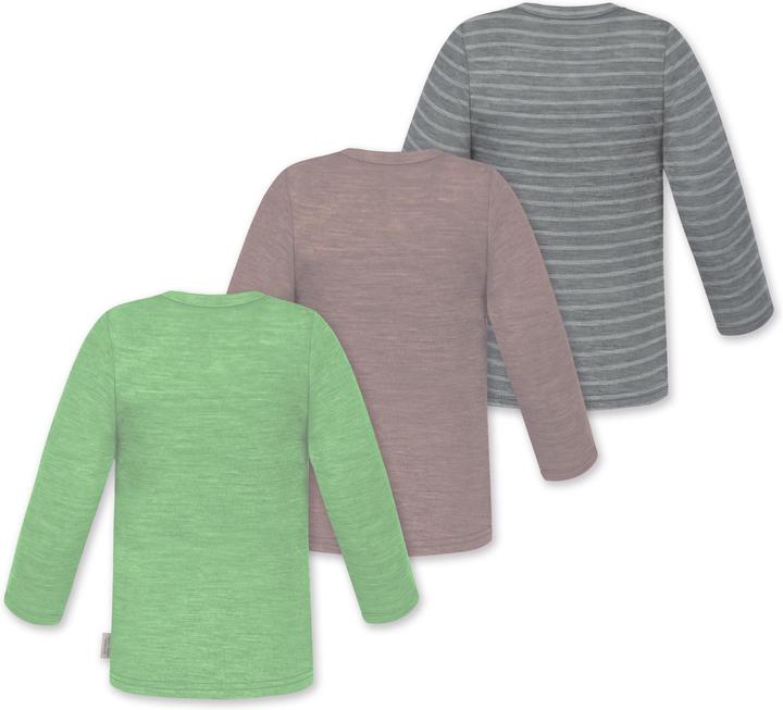 Actual product image Normani 3-pack baby merino longsleeve "Taupo" - 9475 (86)